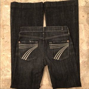 7’s For All Mankind blue/ black wash jeans